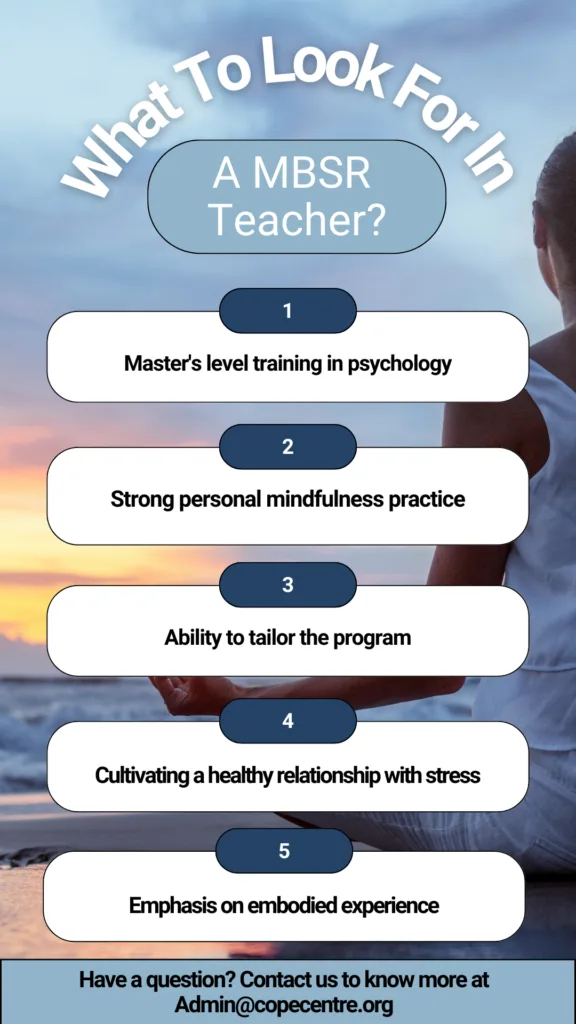 What to look for in a MBSR Teacher